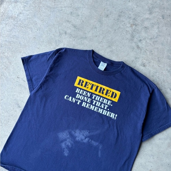 Vintage 90s Funny Retired Tee | Size XL - Picture 2 of 4